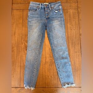 Madewell 10” High Rise Skinny Jeans Medium Wash Blue Denim Size 27 Style K2468